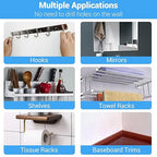 Adhesive for Shower Curtain Rods, High Strength Adhesive, Glue for for Tiles, Steel, Real Woods, Glasses, Marble, Slow Dry Modified Silicone Sealant, White Color, Weight 0.4 oz.