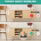 Furniture Leveler 24pcs Kit Size Variety | Multi-Purpose Rubber Shim for Leveling Feet Stable | Anti-Wobble Pad for Uneven Table, Dresser Leg, Toliet and More Furniture | Prevent from Wobbling