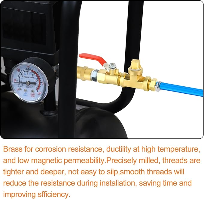 GASHER 15PCS Brass Fitting 1/4" NPT Male Brass Plug Pipe Fitting, Square Head Plug