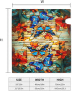 Giwawa Stained Glass Butterfly Mailbox Cover Fall Mailbox Covers Magnetic Large Autumn Mail Box Covers Oversized 25.5 x 21 Thanksgiving Decorations Outdoor Welcome Mailbox Wrap