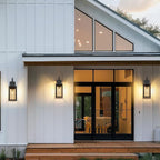 19" Large Outdoor Light Fixture 2 Pack, Porch Lights Sconce Exterior Lighting Fixtures, Black Outside Lights for House Modern Wall Lantern, Anti Rust Outside Coach Lamps for House, Doorway, Garage