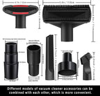 11Pcs Universal Vacuum Attachment Kit 1-1/4" Vacuum Hose Adapter Wet Dry Plastic Vacuum Cleaners Accessories with Extension Wand Horse Hair Brush Flexible Crevice Tool Adapter for Shop Vac Attachment