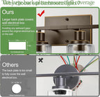 4 Light Bathroom Light Fixtures, Oil-Rubbed Bronze Modern Vanity Lights with Clear Glass Shades, Bathroom Wall Lamp for Mirror Living Room Cabinet