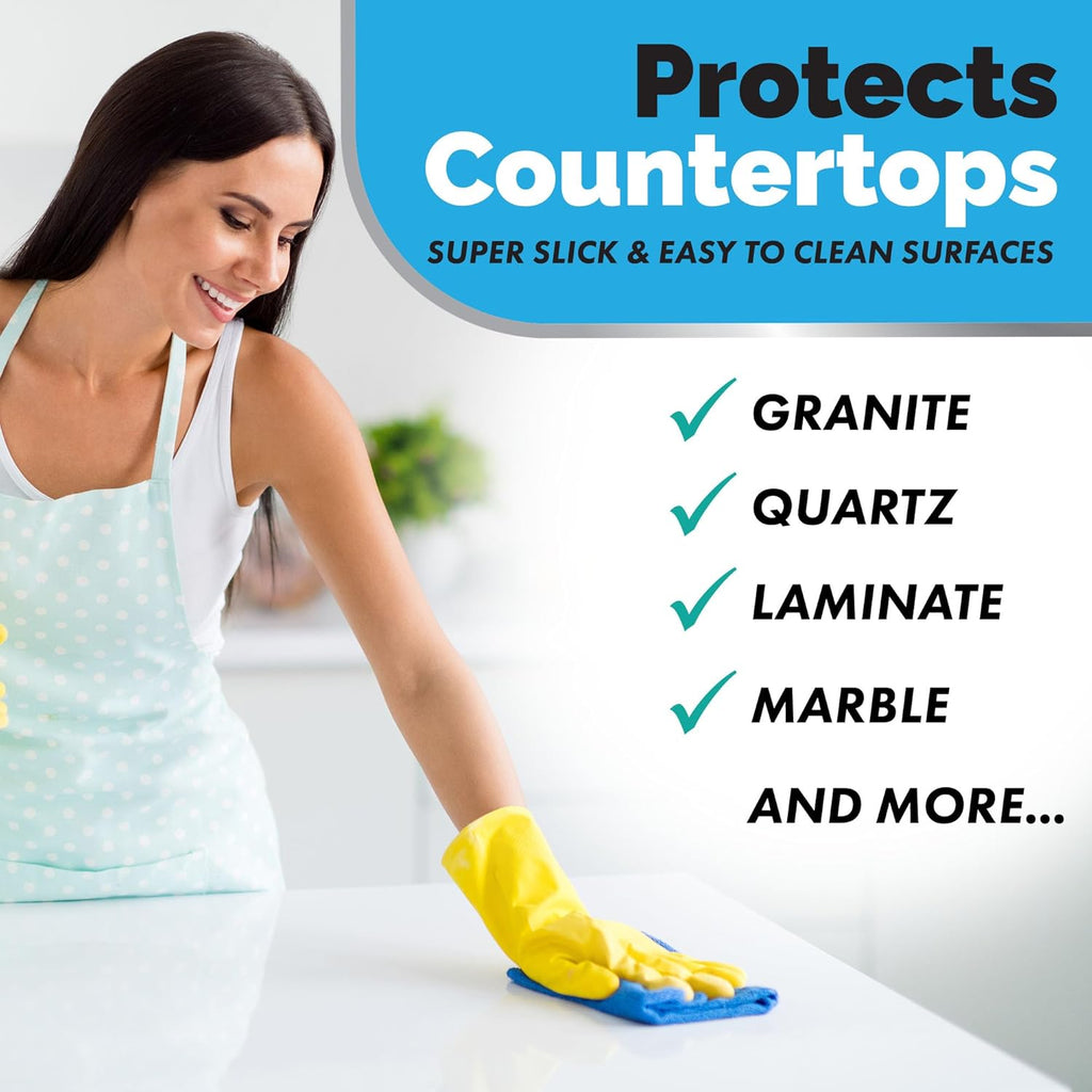 [12 Oz] Home Ceramic Coating Spray Kit - Shine, Seal & Protect Kitchen & Bath Surfaces - High Shine - Repels Stains & Grime Effortlessly - Use on Stainless Steel, Sinks, Countertops, Glass & More