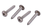 No. 12 x 1-1/2" Stainless Truss Head Phillips Wood Screw, (25 pc), 18-8 (304) Stainless Steel Sheet Metal Screws, Type A Point, Plain Finish by Bolt Dropper