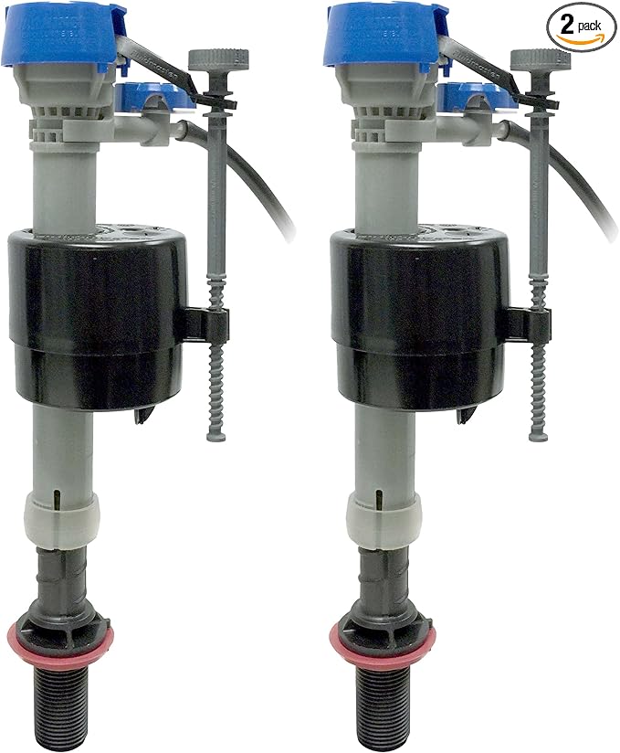 Fluidmaster 400H-5003 Performax Universal Toilet Fill Valve with Tank and Bowl Water Control 2-Pack, Blue