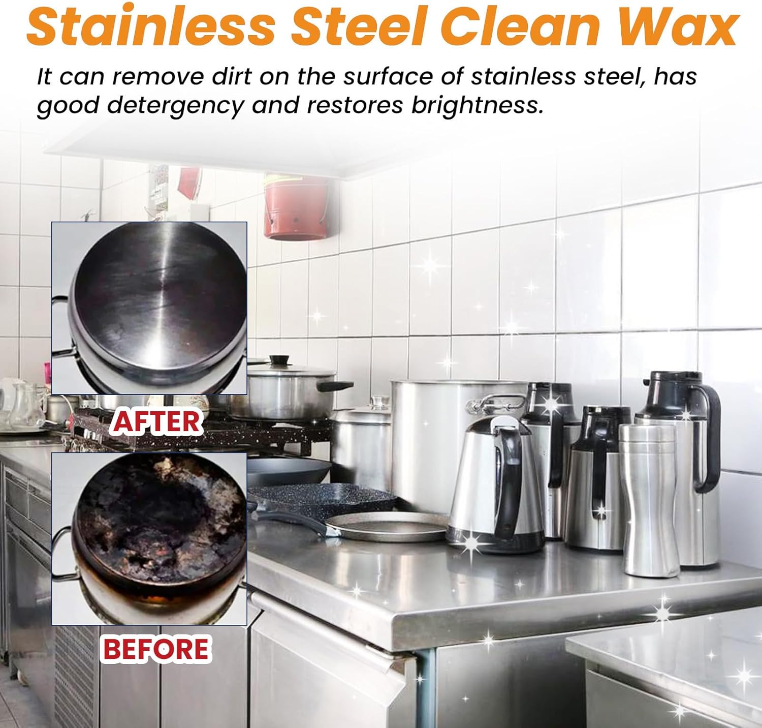 Magical Nano-Technology Stainless Steel Cleaning Paste, Stainless Steel Clean Wax, Stainless Steel Cleaning Wax, Stainless Steel Cleaner and Polish, Metal Polish Paste (2Pcs)