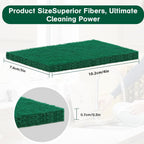 100 Pcs Scouring Pads,Heavy Duty Scour Pads,Dish Scrubber Scouring Pads,Non Scratch Scrubber Pads,Reusable Green Household Scrub Pads for Dishes Kitchen Scrubbers & Metal Grills,3x4in