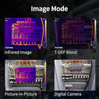 TK6 Thermal Imaging Camera, 384 x 288 IR Resolution, 25° *19° FOV, Manual Focus Thermal Imager with 5MP Visual Camera for Building, Electrical Inspections, -4°F to 1022°F, 3.5" Touch Screen