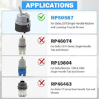 RP50587 Delta Cartridge Valve Replacement for DST Single Handle Kitchen and Lavatory Faucets Repair Parts Universal Delta Faucet Diamond Seal Technology Single Handle Valve Cartridge with Allen Wrench