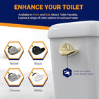 Toilet Handle Replacement (Brass Polished, Side Mount)