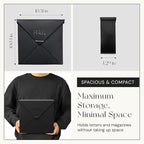 NACH Mailboxes for Outside Wall Mount, 10 x 10 x 4 inch Black Mailbox, Waterproof Mailboxes for Outside - Chicago Style Mail Box