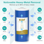 SimPure 10" x 4.5" Carbon and KDF Filters, Whole House KDF/GAC Heavy Metal Water Filter Cartridge Replacement for DB10C-2KDF, DB10P (6 Pack)