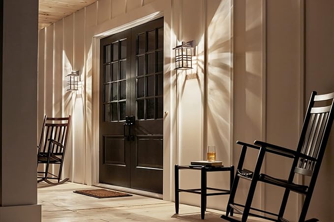 Beacon Square 12" 1 Light Outdoor Wall Light with Clear Hammered Glass in Olde Bronze® (Pack of 2)