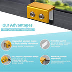 Window Locks for Up and Down Windows 4 Pack Window Stopper Sliding Window Lock for Vertical Horizontal Sliding Windows Doors with Key Aluminum Window Security Locks Child Proof(Golden Medium)