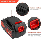 ARyee 20V 6.0Ah Replacement for Black and Decker 20V Lithium Battery Compatible with Black & Decker 20V Lithium Battery LB20 LBX20 LBXR2020 LB2X4020-OPE LBXR20-OPE Cordless Power Drill Driver Tools