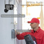 Kittyhok Wireless Solar Security Camera System | 4pcs Bullet Solar Camera, 2pcs PT Solar Security Camera Outdoor, Solar Power, Human Detection, Spotlight, 10CH NVR, Local Storage, No Monthly Fees