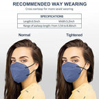 HUHETA KN95 Face Masks for Adults, Packs of 30 KN95 Mask with 5-Ply Mask Protection, Individually Wrapped Face Masks, Morandi Multi Color