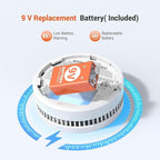 Jemay Smoke Detector Fire Alarms 9V Battery Operated with Photoelectric Sensor & Silence Button,10 Year Product Life Smoke Alarm Fire Detectors Easy to Install, UL217-9th Listed, 10 Packs