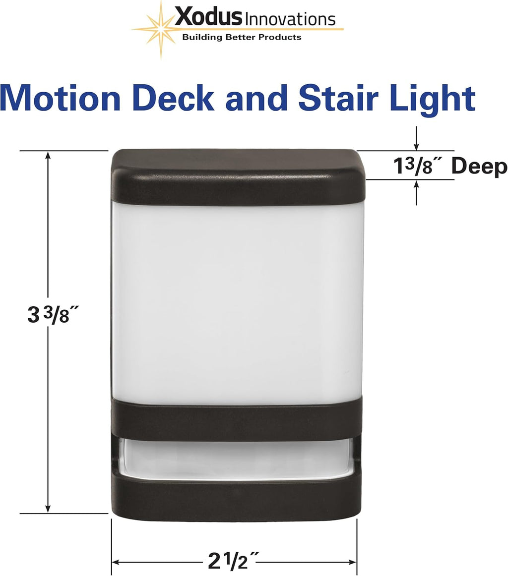 BL625-3 Motion Sensing Stair and Deck Light, LED, Battery Operated, Dusk to Dawn Sensor, 30 Seconds or 5 Minutes Brightness Setting, Indoor and Outdoor