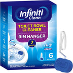 Toilet Bowl Cleaner Rim Hanger, 6 Count Automatic Bowl Toilet Cleaner, Cleans and Freshens Toilet Bowl, Ocean Scent - 7 Month