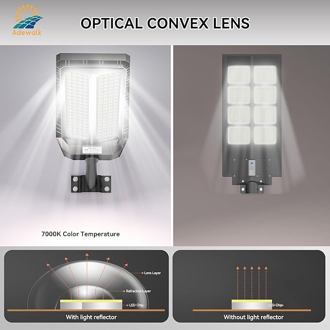 6000W Solar Lights Outdoor Waterproof, 7000K Dusk to Dawn Outdoor Solar Street Light Motion Sensor with Remote, LED Security Flood Light for Outside Garden Yard Pathway Garage Parking Lot, 2 Pack