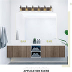 zeyu 44 Inch Farmhouse Bathroom Vanity Lights, 6-Light Bathroom Light Fixtures with Clear Glass Shade, Oil Rubbed Bronze Finish, ZSL72B-6W ORB