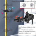 13.77-foot/4.2-meter multifunctional laser level pole with 3.93-foot/1.2-meter tripod and 1/4 or 5/8 threaded interface with swivel gimbal