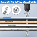 200PCS Sheet Metal Self-Drilling Screws Assortment Kit - #8 Truss Head Stainless Steel Self-Tapping Screws, 6 Sizes (1/2" to 1-1/2") for Sheet Metal, Auto & Roofing