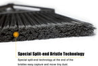Heavy Duty Broom Outdoor Indoor, Upgraded Commercial Angle Brooms, Black Broom for Sweeping House, Restaurant, Kitchen, Garage, Courtyard
