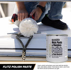 Flitz Multi-Purpose Metal Polish Paste - 1lb Can of USA-Made Chrome Polish - Works on Stainless Steel, Aluminum, Plastic, Jewelry and Cars - Non-Abrasive Cleaner & Rust Remover (1 Pack)