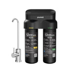 Pureal Hybrid Home PPU-1020D 2 Stage Under Sink Water Filter System, 10K Gallons, NSF/ANSI 42&372, Mineral Sediment Carbon Block KDF Polyphosphate Filter for Scale & Lead & Chlorine