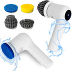Electric Spin Scrubber,Cordless Cleaning Brush Scrubber for Home, IPX7 Waterproof with 5 Replaceable Brush Heads and Adjustable Removable Extension Handle