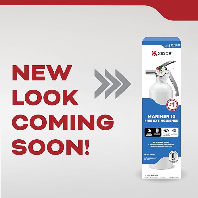 Kidde Fire Extinguisher for Boats, Single-Use 10BC