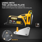 PREXISO Square Laser - 30Ft Flooring Laser Level, Tile Laser Line Projection, Angle 90° Magnetic Leveling Tool, Square Built-In 2 Bubble Vials With Wall Panel Stand for Installation, Construction