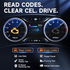 (Upgraded of NT301)FOXWELL NT301 Plus 2-in-1 OBD2 Scanner Battery Tester, Professional Check Engine Code Reader Car Diagnostic Tool, 12V 100-1100CCA Cranking Charging Analyzer for 1996+ Newer Vehicle