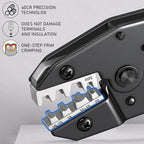 Crimping Tool for Non-Insulated Open Barrel Terminals-AWG 20-10 Ratchet Wire Crimper Tool-Wire Terminal Crimper-For Molex Female Male Spades Bullet