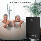 Airthereal Electric Tankless Water Heater, 27kW, 240Volts - Endless On-Demand Hot Water - Self Modulates to Save Energy Use - Small Enough to Install Anywhere - for 3 Showers, Evening Tide series
