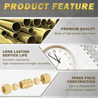 178 Pcs DOT Quick Push to Connect Fittings Straight Union & Brass Compression Tube Fittings 1/8" 5/32"1/4"5/16"3/8" 1/2" Air Line Fittings Push Lock Air Hose Fittings with Compression Union