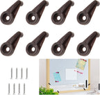 20 Pack Glass Window Clips Brown Retainer Clips, Glass Door Holder Cabinet Panel Bracket Screen Fixing Clips, Glass Door Retainer Kit Mirror Hanging Hardware for Vanity Mirror Window Screen