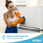 AIDEA Microfiber Cleaning Cloth-50PK, Soft Microfiber Towels for Cars, Absorbent Cleaning Rags, Lint-Free Streak-Free Wash Cloths for House, Kitchen, Window(12in.x12in), Grey