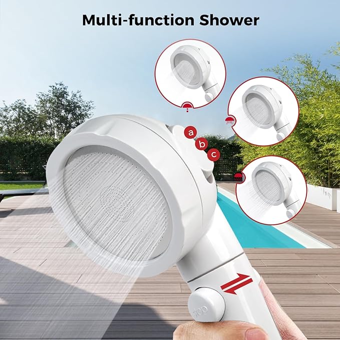 CAMPLUX Propane Water Heater, 2.11GPM Portable Water Heater for Camping, 55,000 BTU Portable Hot Water Heater Outdoor, BW211, White