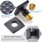 Enga Oil Rubbed Bronze Shower System with Body Jets, 12 Inch Rainfall Shower Wall Mounted Full Body Shower System Contain Rough-in Shower Valve Shower Combo Set