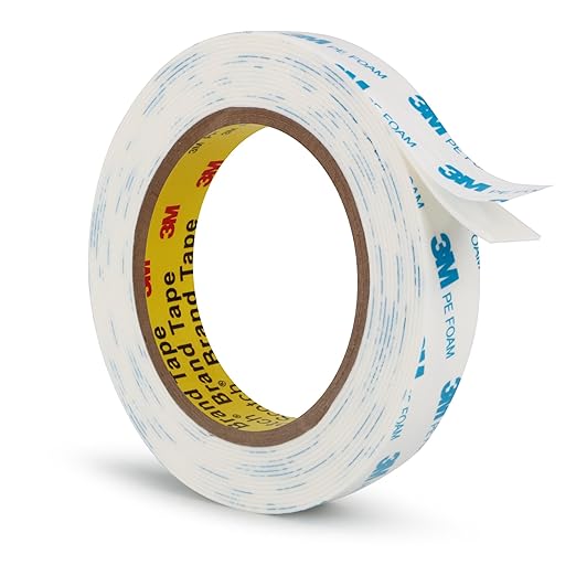 3M Double Sided Tape PE Foam Tape 0.75"×16.5Ft Strong Permanent Adhesive Tape Heavy Duty Waterproof for Home Office Decor Crafts Arts DIY Paint Picture Poster