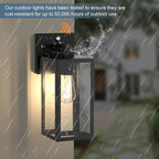 Kalium Dusk to Dawn Porch Outdoor Light, Wall Light Fixtures Waterproof Exterior Wall Sconce Light Fixture with E26 Base for Patio Entryway Hallway (Bulb not Included)