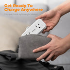 Small Extension Cord 6 inch, TESSAN Thin Flat Plug Power Strip with 4 AC Outlets 3 USB (1 USB C) Ports, Silm Charging Station Desk Organizers for Home Bedroom Hotel Office Desktop Accessories