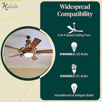 TOPGREENER Kalide Combo Dimmer Switch with 3-Speed Fan Control for Dimmable 200W LED/CFL Lights and Fan Combination Switch, Single Pole, Neutral Wire Not Required, TGDSFS3-W, White