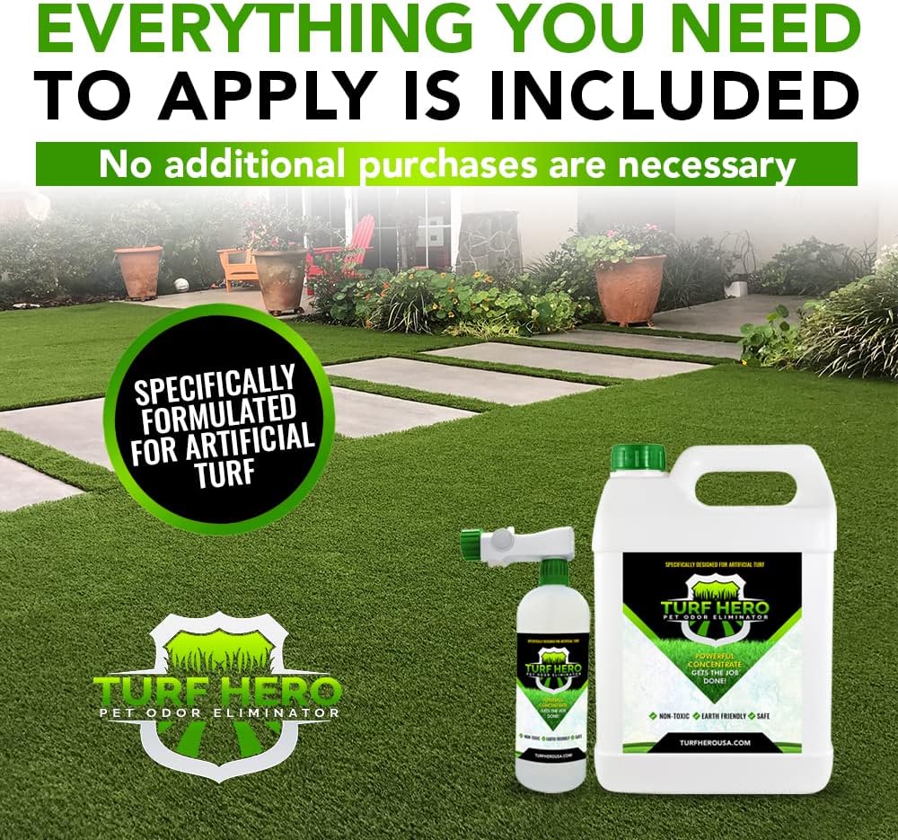 Pet Odor Eliminator For Artificial Turf | Powerful Bio-Enzymatic Formula Targets the Most Offensive Odors On All Surfaces | 1 Gallon