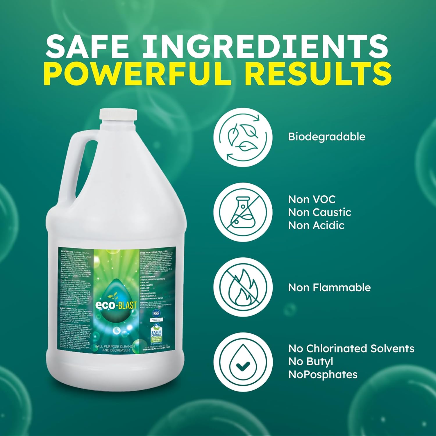 All-Purpose Cleaner & Degreaser – Heavy-Duty Grease & Stain Remover for Home, Kitchen, Garage & Industrial Use, Surface-Friendly Cuts Through Tough Dirt – 1 Gallon