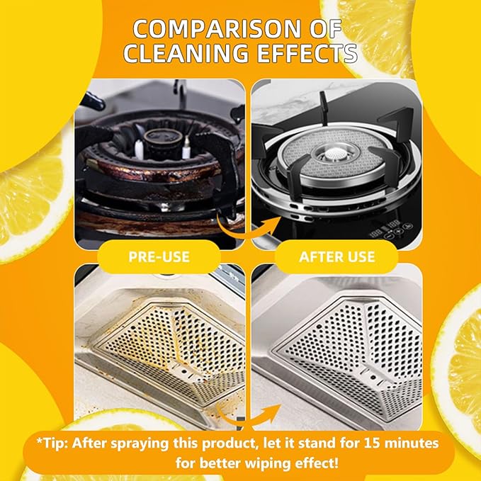 Liapu All Purpose Cleaner, Remove Stains Cleaning Spray, Kitchen Cleaner Spray, Heavy Duty Multi Purpose Degreaser Cleaner Spray Removes Grease, Grime, And Stains On Microwave & Oven & Stove Top